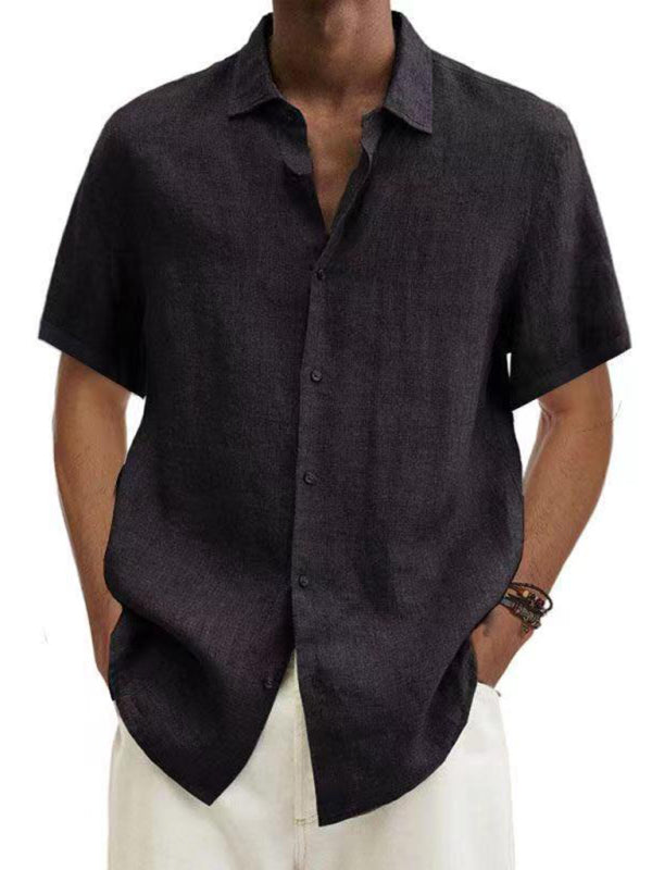 Men's Woven Casual Short Sleeve Shirt