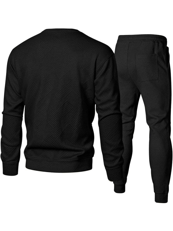 Men's sports casual crew neck suit