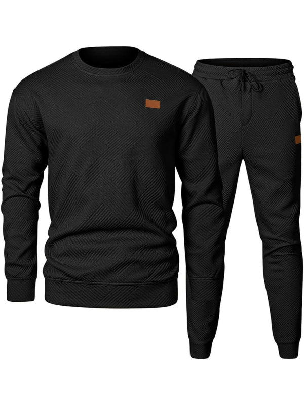 Men's sports casual crew neck suit