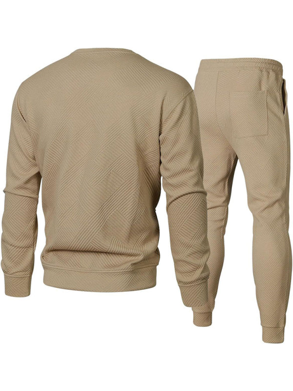 Men's sports casual crew neck suit