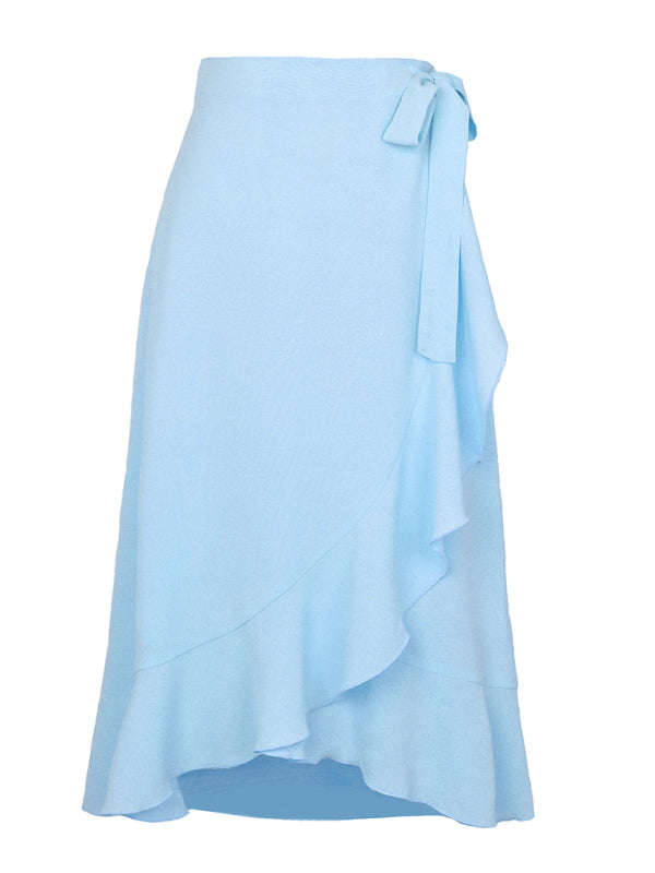 Women’s Ruffled Asymmetrical Wrap Skirt